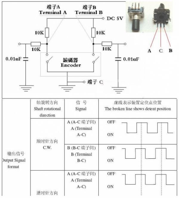 旋鈕編碼開關原理圖