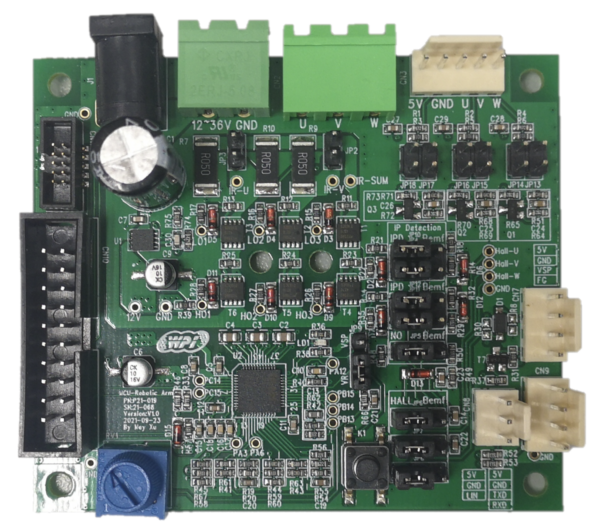 低壓無(wú)刷電機(jī)應(yīng)用方案的展示板圖