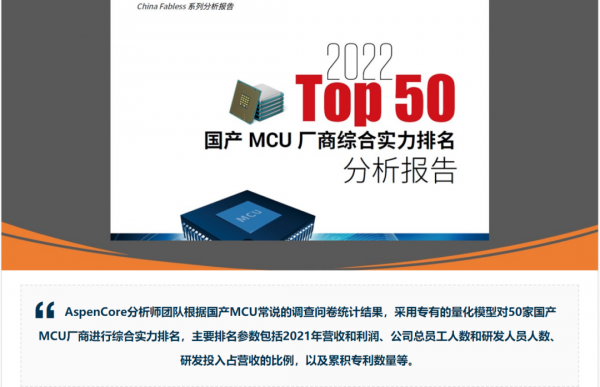 國產(chǎn)MCU TOP50